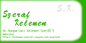 szeraf kelemen business card
